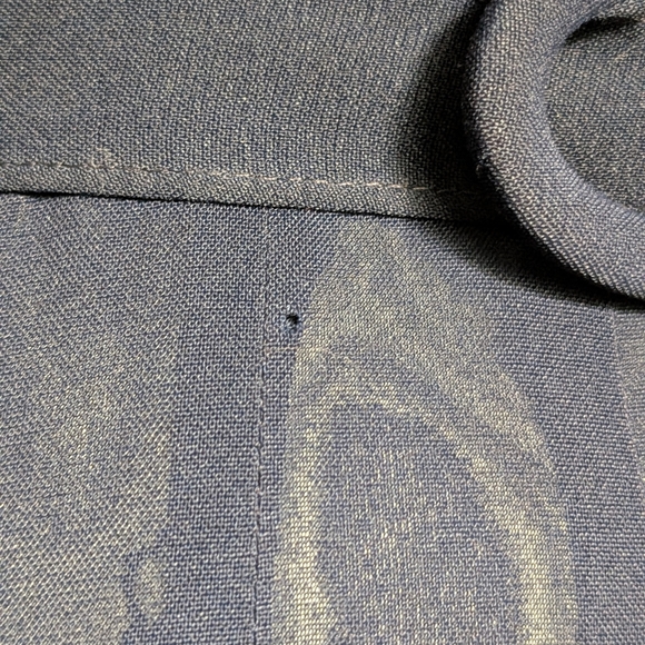 Vintage Navy Dress with Cream Lace Accents - Picture 8 of 15